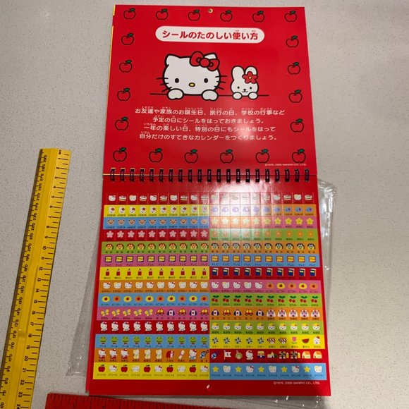 HELLO KITTY 2001 CALENDAR + STICKERS MADE IN JAPAN - Picture 8 of 12